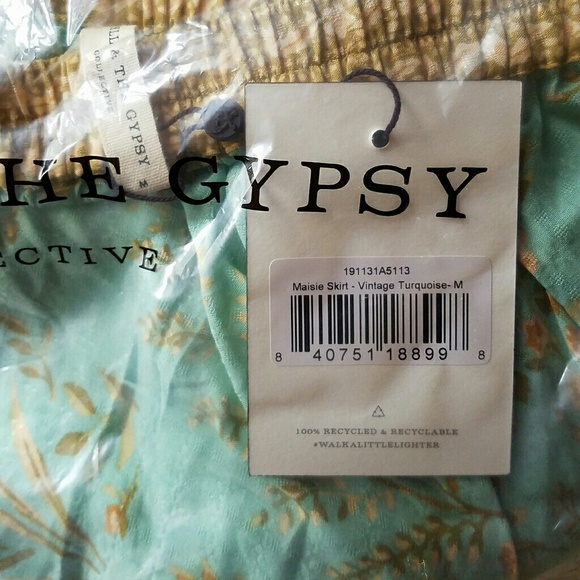 New spell designs Maisie skirt vintage turquoise M - Picture 2 of 8